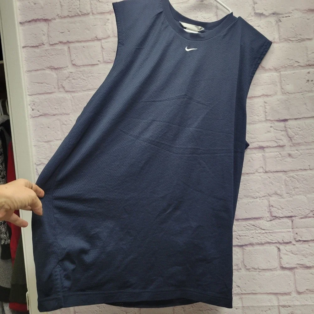Lot of 2 Nike Mesh Sleeveless Tank Tops Mens XL Center Swoosh Athletic Gym‎ Y2K